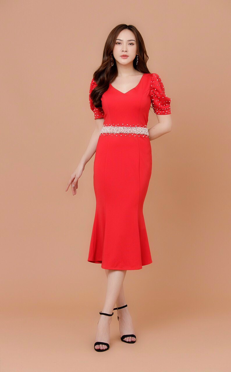 Đầm body Đuôi Cá Đính Ngọc - D631
